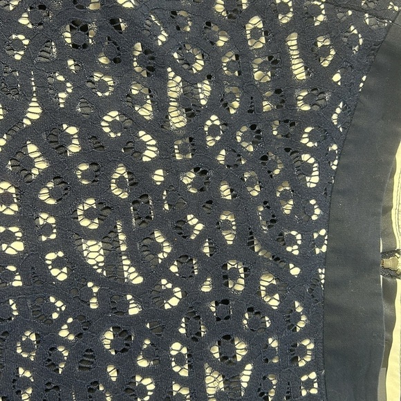 The Limited Black & Crème Stripes with Lace Overlay Skirt Sz 4 - Picture 3 of 10